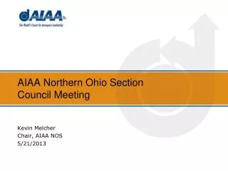 AIAA Northern Ohio Section Council Meeting