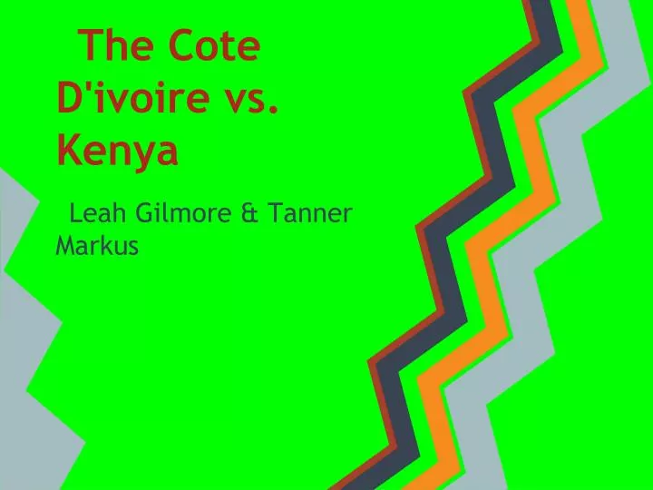 the cote d ivoire vs kenya