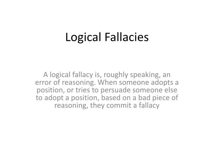 logical fallacies