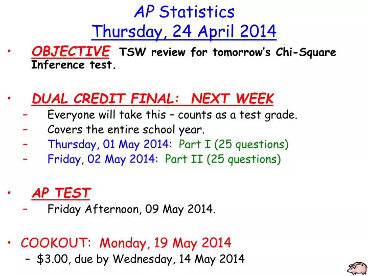 ap statistics thursday 24 april 2014