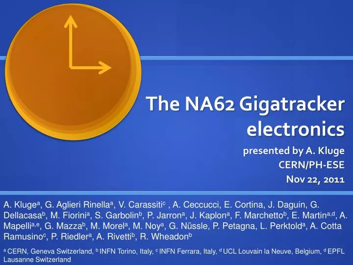 the na62 gigatracker electronics