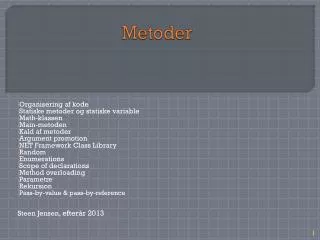 metoder