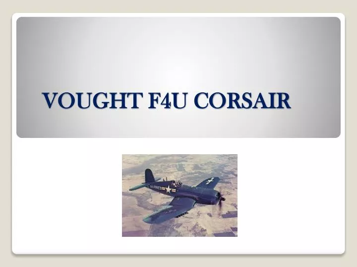 vought f4u corsair