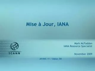 mise jour iana