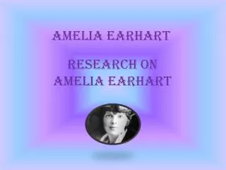 amelia earhart