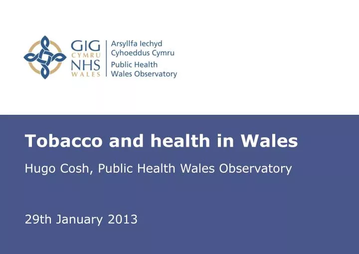 tobacco and health in wales
