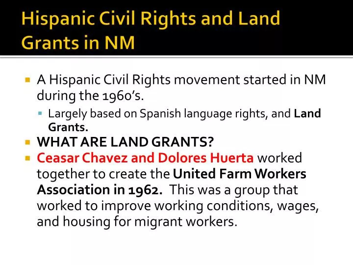 hispanic civil rights and land grants in nm