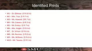identified prints