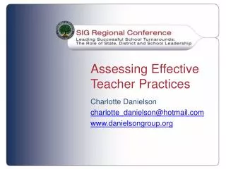 Assessing Effective Teacher Practices