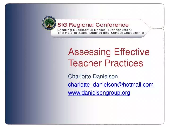 assessing effective teacher practices