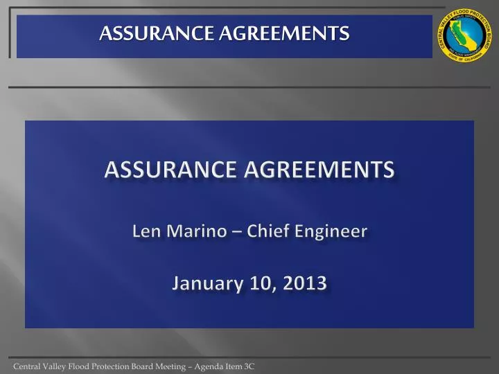 assurance agreements