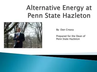 Alternative Energy at Penn State Hazleton