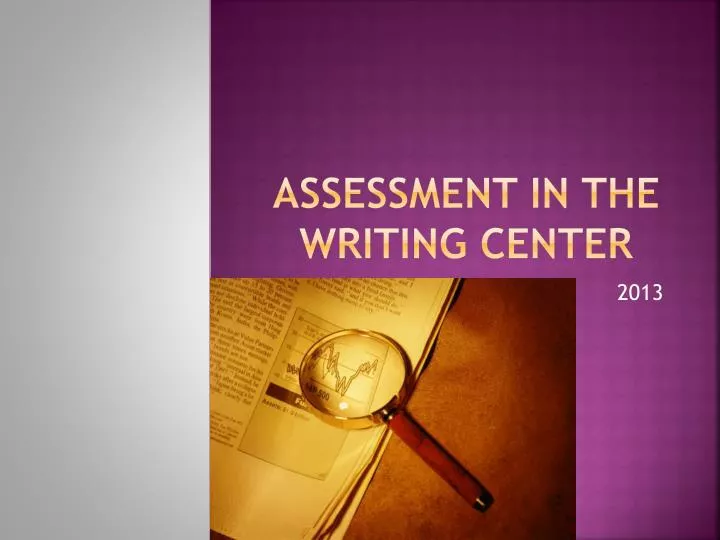 assessment in the writing center