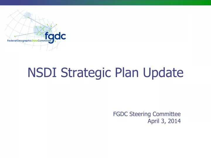 nsdi strategic plan update