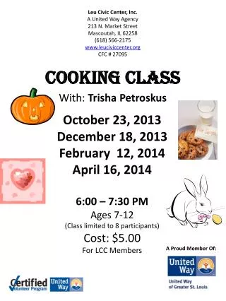Cooking Class With: Trisha Petroskus