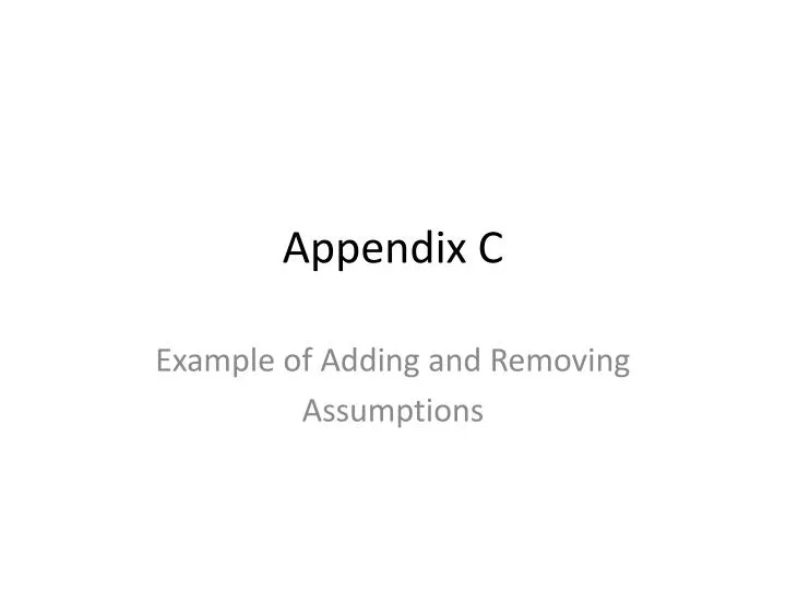 appendix c