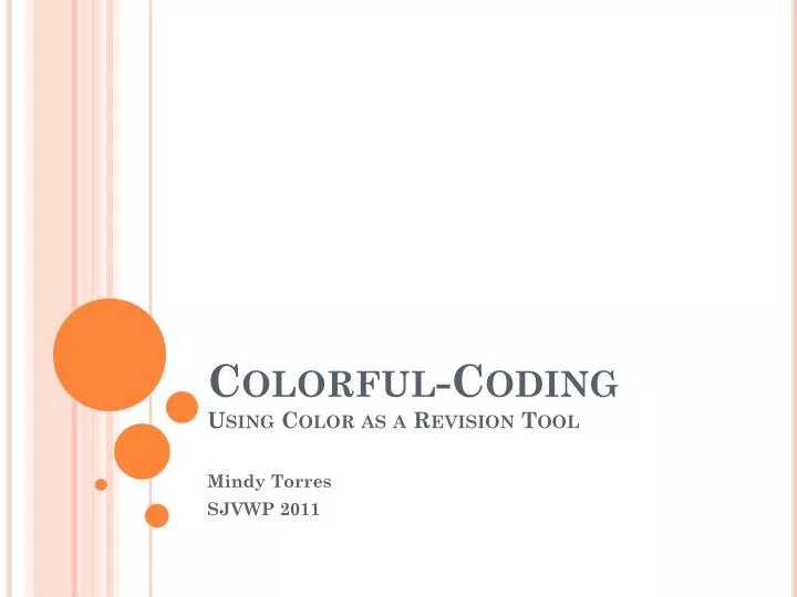 colorful coding using color as a revision tool