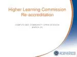 Higher Learning Commission Re-accreditation - slide 1