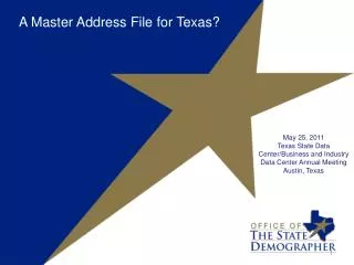 A Master Address File for Texas?