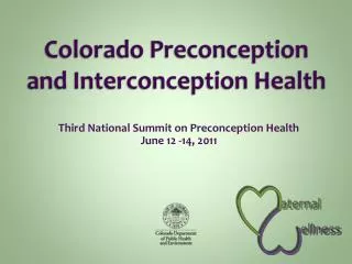 Colorado Preconception and Interconception Health