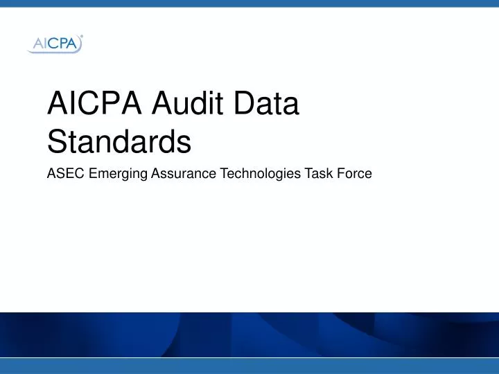aicpa audit data s t andards