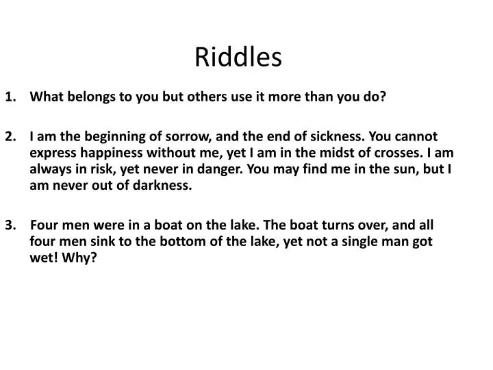 riddles