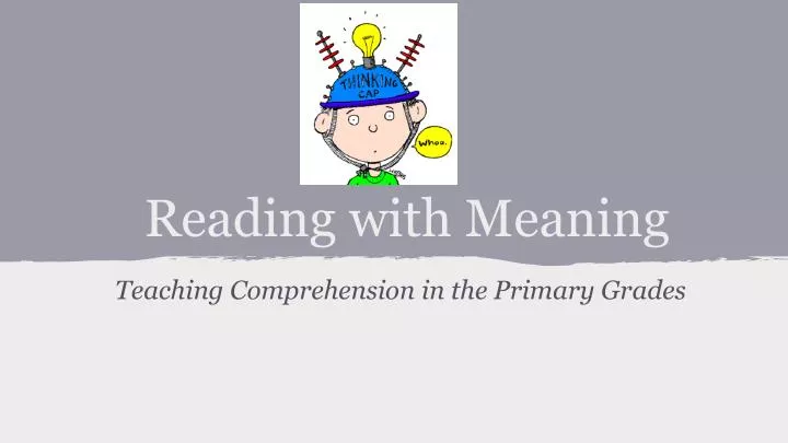 reading with meaning