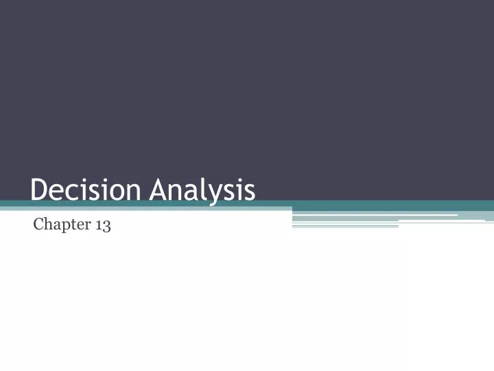 decision analysis