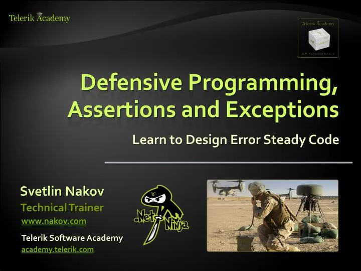 defensive programming assertions and exceptions