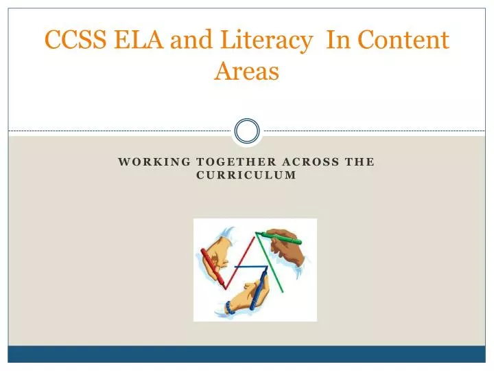 ccss ela and literacy in content areas