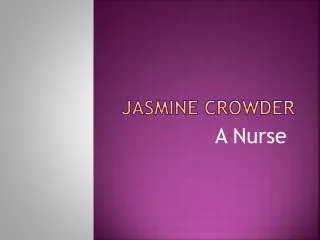 JASMINE CROWDER