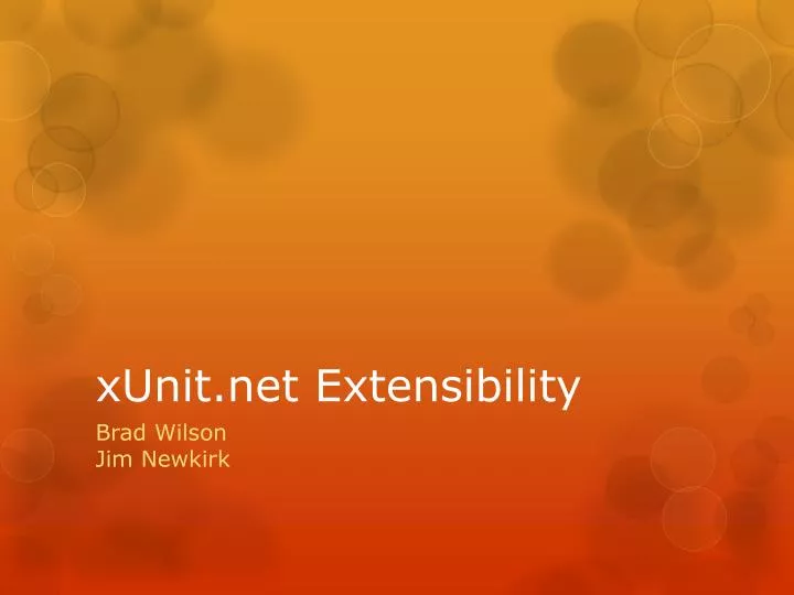 xunit net extensibility
