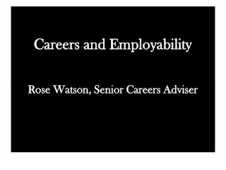 Careers and Employability