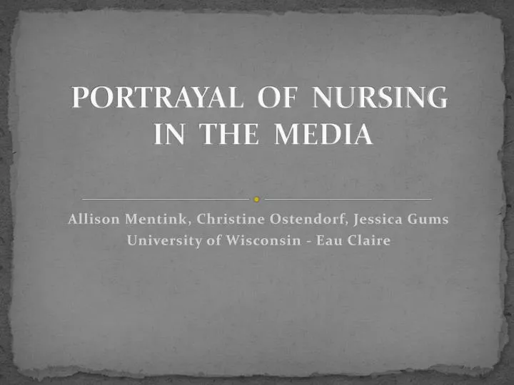 portrayal of nursing in the media