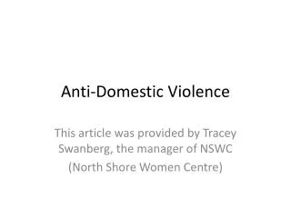 Anti-Domestic Violence