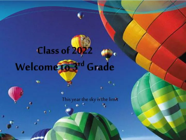 class of 2022 welcome to 3 rd grade