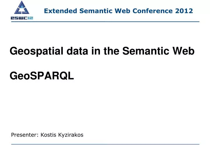 geospatial data in the semantic web geosparql