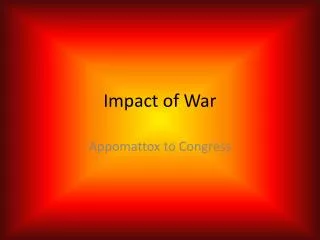 Impact of War