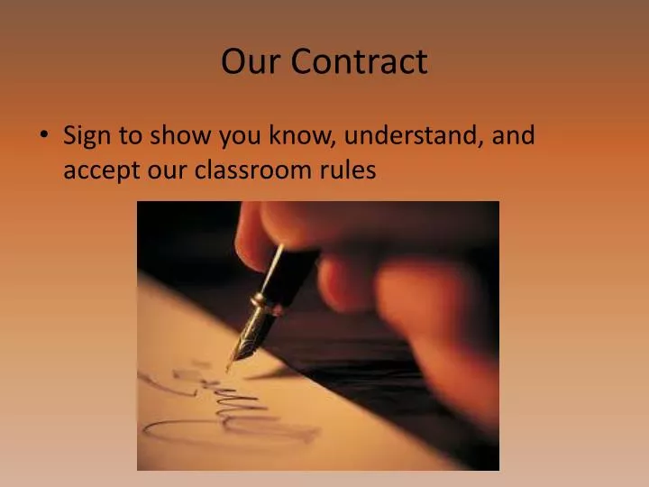 our contract