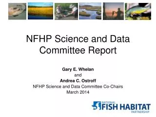 NFHP Science and Data Committee Report