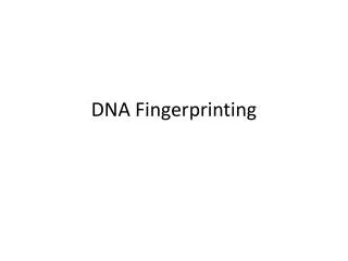 dna fingerprinting