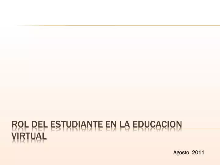 rol del estudiante en la educacion virtual