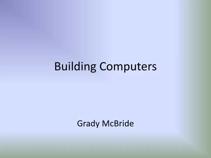 building computers
