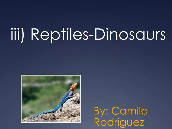 iii reptiles dinosaurs