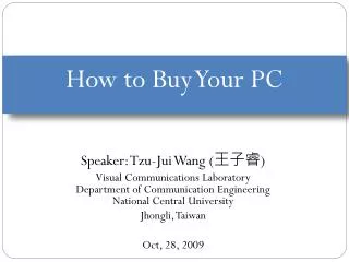 How to Buy Your PC
