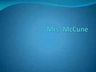 Mrs. McCune