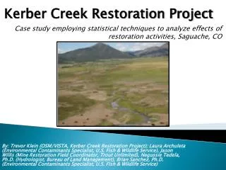 Kerber Creek Restoration Project