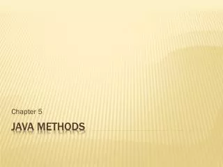 Java Methods