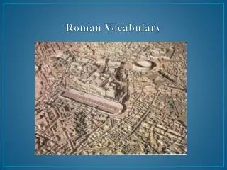Roman Vocabulary