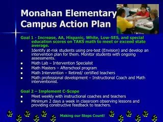 Monahan Elementary Campus Action Plan